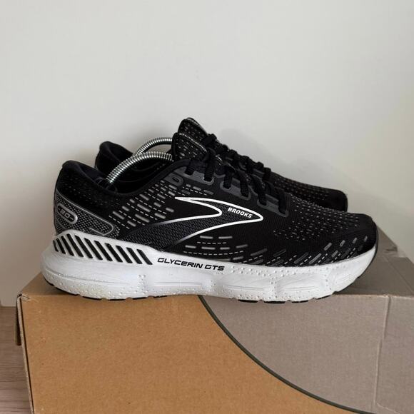 Brooks Glycerin GTS 20 Black/White Women Running Sneakers - SZ 8 - Picture 3 of 14
